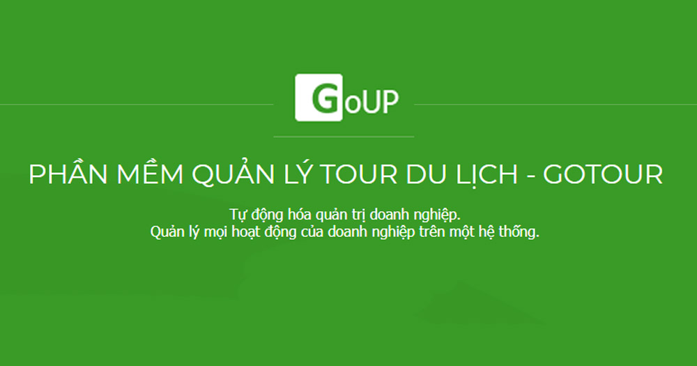 Phần mềm quản lý tour du lịch- GoTour