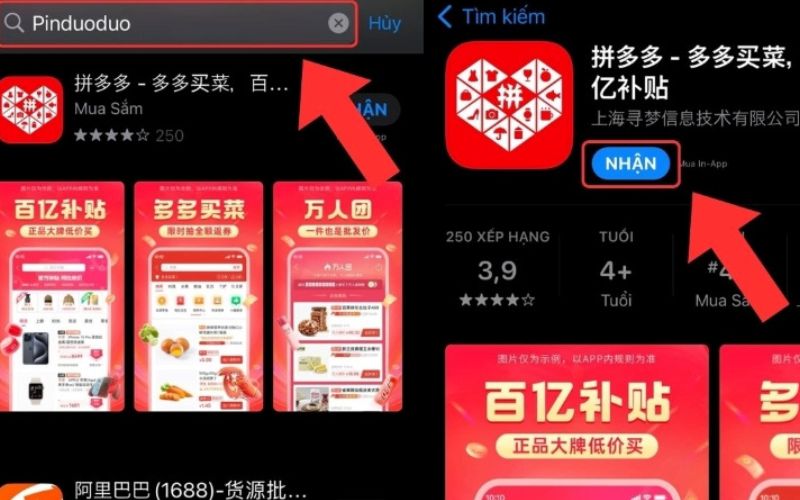 tải và cài đặt ứng dụng Pinduoduo trên điện thoại