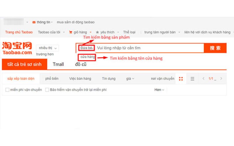 Công cụ Shopsearch.taobao.com