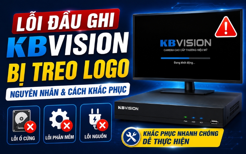 đầu ghi kbvision bị treo logo